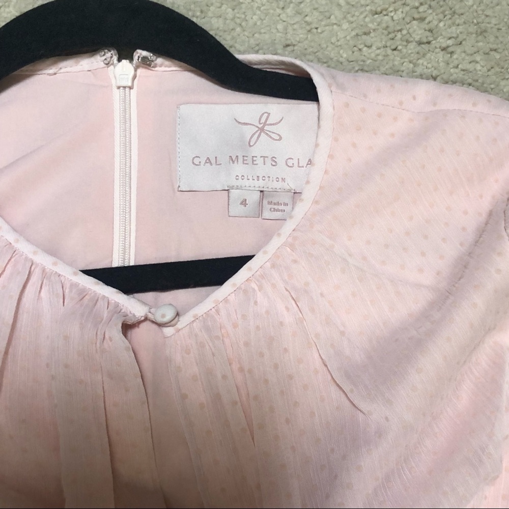 Louise Swiss Dot Sheer Tie Sleeves dress